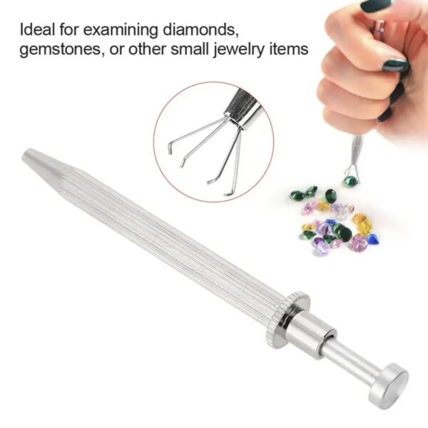 4-Claw Gem Holder – Jewelry Making Pliers with Secure Grip for Stones, Diamonds & Crystals – Precision Prong Setting Tool for Ring Repair & DIY Crafting - Image 2