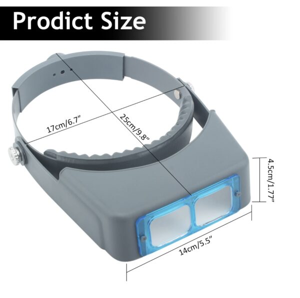Gemologist's Head Magnifier (Optivisor) – 1.5x/2x/2.5x/3.5x Free Magnification for Gem Identification, Jewelry Appraisal & Lapidary Work – Adjustable Headband for Precision Inspection - Image 4