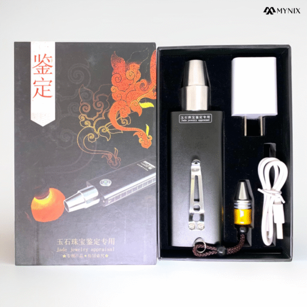 6000mAh Power Bank with 3 LED Lights & Red Laser – Portable Gem Torch Flashlight – 6 Months Warranty – Rechargeable - Image 3