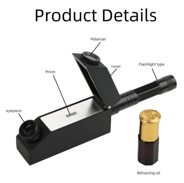 Gemstone Refractometer with LED – 1.3 to 1.81 RI Range for Accurate Gem Identification - Image 2