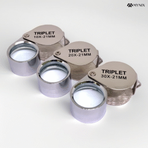 10x/20x/30x Triplet Jeweler’s Loupe – Professional Magnifying Glass for Gemstone & Jewelry Inspection