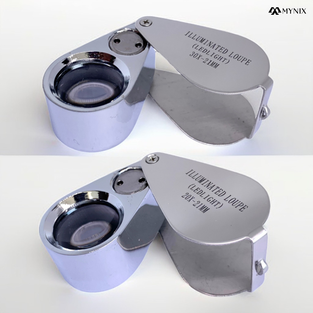 20x/30x LED Jeweler’s Loupe – Portable Magnifying Glass for Gemstone & Jewelry Inspection